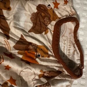 Little Sleepies Cresent Zip Beary Sleepy Print